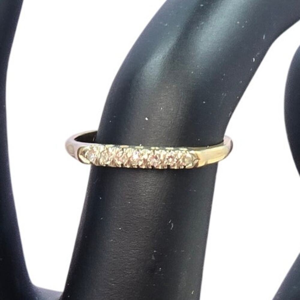 Vintage Rocco P. Panucci Co. 14K Gold Half-eternity Cluster Ring